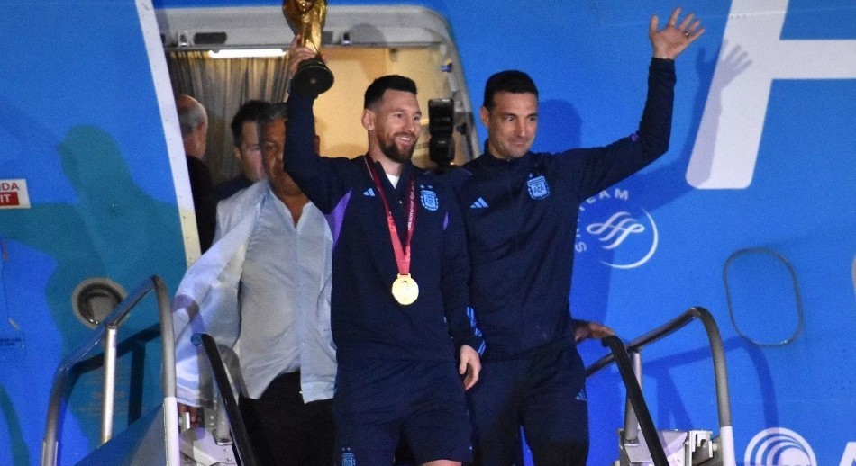 La Selección regresó al país para compartir la Copa del Mundo
