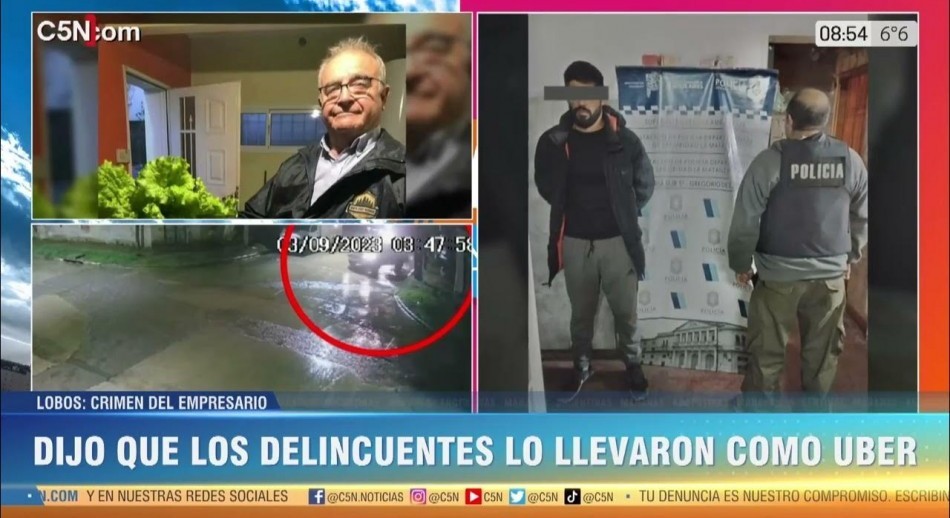 Apresaron a un sospechoso en la causa por el crimen del padre de funcionario en Lobos