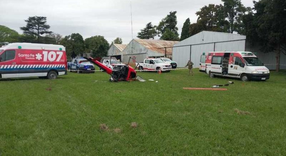 Santa Fe: se estrelló un helicóptero con un piloto policial y un mecánico a bordo