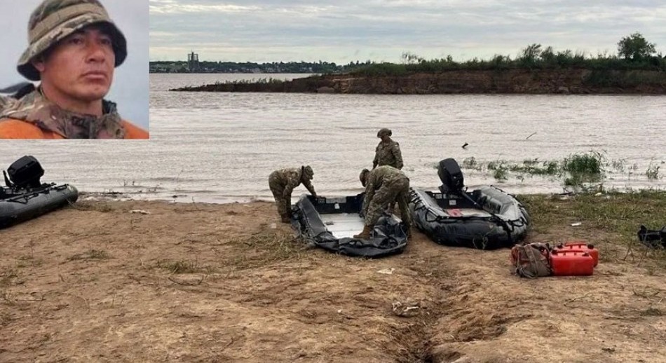 Encontraron sin vida al sargento Romero, el soldado que cayó al río Paraná
